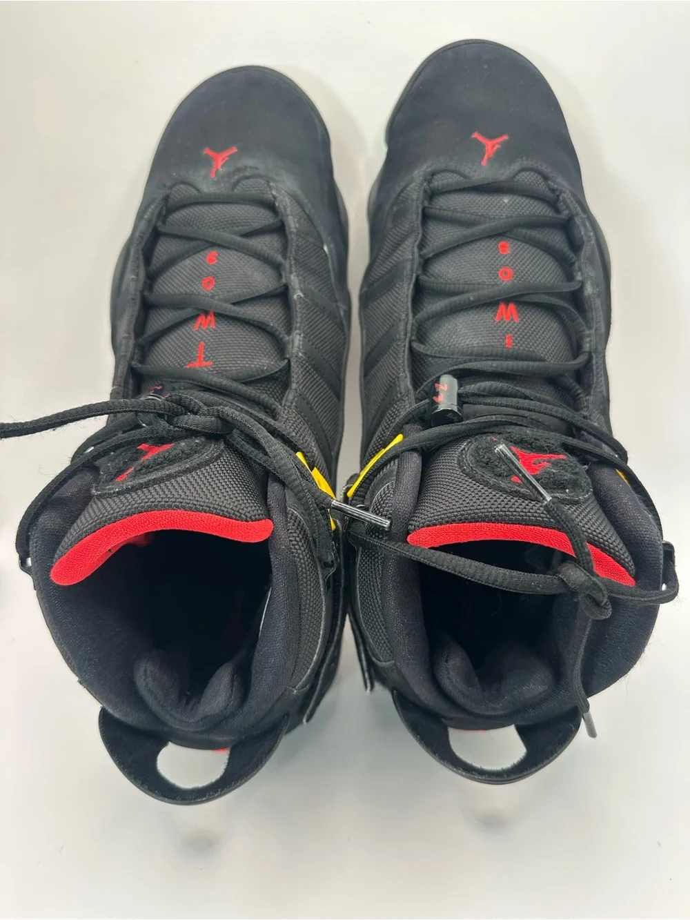 Jordan 6 Rings Black Red Sulfur 322992-065 Mens 12